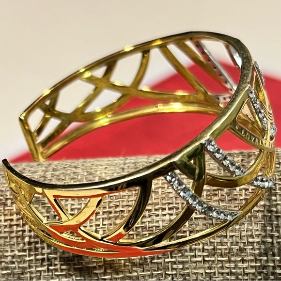 SIMONE I SMITH LOVED VINTAGE AUTHENTIC 18K GOLD OVER STERLING SILVER BRACELET - Picture 6 of 15